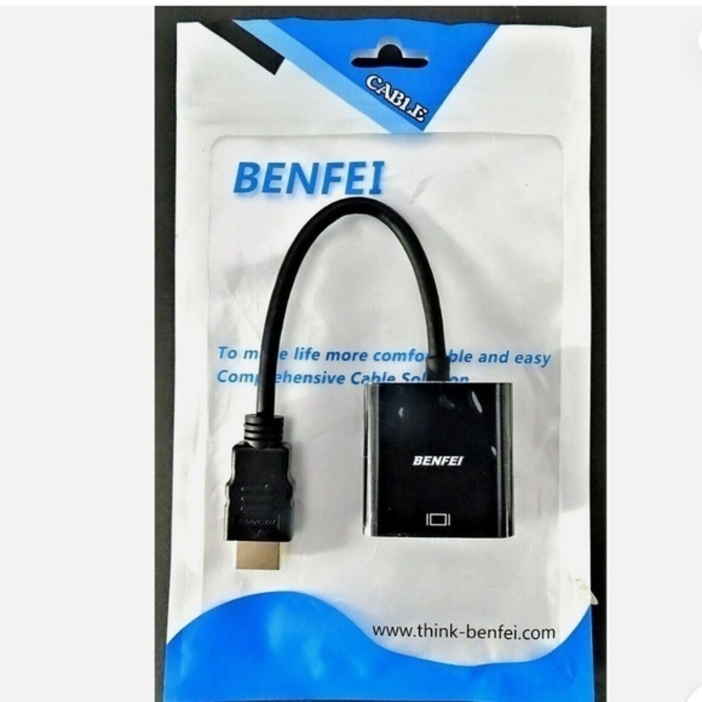 Black HDMI to VGA Adapter